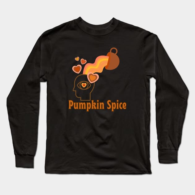 Pumpkin Spice Love Retro Style Long Sleeve T-Shirt by SwagOMart